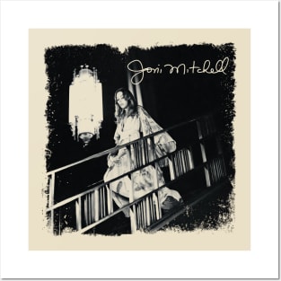 Joni Mitchell // Retro Grunge Frame Posters and Art